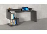 Schreibtisch HOME AFFAIRE "Esse, modernes Design", grau (schieferfarben, schieferfarben), B:180cm H:92,5cm T:60cm, Tische, Schreibtisch, in verschiedenen Breiten, mit und ohne Monitoraufsatz, Made in Italy