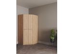 Eckkleiderschrank PRIESS "Barcelona Kleiderschrank Ecklösung Raumwunder", braun (eichefarben artisan), B:95cm H:193cm T:95cm, Holzwerkstoff, Schränke, Eckkleiderschrank, in 2 Tiefen Schrank Eckschrank Garderobe