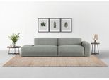 Big-Sofa TRENDMANUFAKTUR "Braga, mit hochwertigem Kaltschaum, Megasofa, Japandi-Design", grau (grau pinstripe), B:277cm H:72cm T:107cm, 100% Polyester, Sofas, Big-Sofa, modernes Big-Sofa, Couch mit hohem Sitzkomfort, 277/72/107 cm (B/H/T)