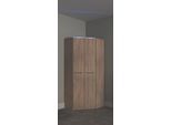 Eckkleiderschrank PRIESS "Barcelona Kleiderschrank Ecklösung Raumwunder", braun (struktureichefarben hell), B:78cm H:193cm T:78cm, Holzwerkstoff, Schränke, Eckkleiderschrank, in 2 Tiefen Schrank Eckschrank Garderobe