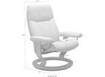 Relaxsessel STRESSLESS "Consul", grau (rock paloma), B:72cm H:94cm T:70cm, Leder BATICK: BATICK ist ein leicht korrigiertes, durchgefärbtes und genarbtes Möbelleder, bei dem die meisten Unebenheiten und Spuren in der Regel entfernt wurden.;Leder PALOMA: PALOMA ist ein durchgefärbtes Semianilin-Möbelleder mit natürlicher Narbung.;ROHLEDER Stoff Q2 FARON: Ein fester zuverlässiger Bouclé mit einem st