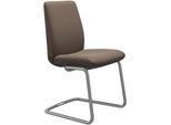 Polsterstuhl STRESSLESS "Laurel", braun (mole batick, schwarz matt), B:53cm H:92cm T:59cm, Leder BATICK: BATICK ist ein leicht korrigiertes, durchgefärbtes und genarbtes Möbelleder, bei dem die meisten Unebenheiten und Spuren in der Regel entfernt wurden., Stühle, Polsterstuhl, Low Back, Größe L, mit Beinen aus Stahl in Schwarz matt