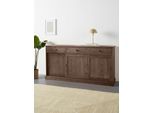 Sideboard OTTO HOME "Schröder", braun, B:170cm H:85cm T:40cm, FSC-zertifiziertes Massivholz, Sideboards, Sideboard, Kommode, 3 Schiebetüren, 3 Schubkasten, aus massivem Kiefernholz