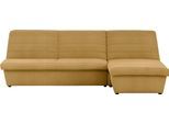 Ecksofa "LOOKS VIII L-Form", gelb (senf), B:274cm H:92cm T:168cm, 100% Polyester, LOOKS BY WOLFGANG JOOP, Sofas, Ecksofa, Quersteppung, ohne Armlehnen, in zwei verschiedenen Größen
