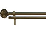 Gardinenstange INDEKO "Volterra", gold (altmessingfarben), L:330cm Ø:16mm, Eisen, Gardinenstangen, Gardinenstange