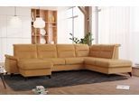 Wohnlandschaft SIT & MORE "Astoria U-Form", gelb (dijon), B:329cm H:91cm T:225cm, 100% Polyester, Sofas, Wohnlandschaft, wahlweise mit motorischer Relaxfunktion