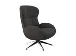 Relaxsessel FLEXLUX "Haze, hervorragender Komfort, Alu Fuß, organisches Design, ergonomisch", grau (anthrazit grau), B:70cm H:104cm T:79cm, 100% Polyester, Sessel, Relaxsessel, Rückenteilverstellung, drehbar, Fuß Alu