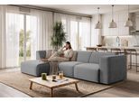 Ecksofa OTTO HOME "Merid L-Form, B: 295 cm - OTTO. Verlässliche Qualität.", grau (hellgrau), B:295cm H:70cm T:162cm, Struktur fein (100% Polyester);Samtoptik (100% Polyester);Samtcord (92% Polyester, 8% Polyamid), Sofas, Ecksofa, jederzeit durch Module erweiterbar
