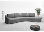 Ecksofa SIT & MORE "Jazz L-Form", grau, B:366cm H:88cm T:230cm, 95% Polyester 5% Polyamid, Sofas, Ecksofa, In weiteren Größen erhältlich