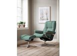 Relaxsessel STRESSLESS "Mayfair", grün (aqua grün paloma), B:79cm H:102cm T:73cm, Leder PALOMA: PALOMA ist ein durchgefärbtes Semianilin-Möbelleder mit natürlicher Narbung., Sessel, Relaxsessel, mit Cross Base, Größe S, M & L, Holzakzent Schwarz