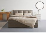 Boxspringbett "Addyson", silber, B:170cm L:230cm, 100% Polyester, LEGER HOME BY LENA GERCKE, Komplettbetten, Boxspringbett, Boxspringbett inkl. Topper, 2 Matratzen