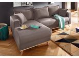 Ecksofa HOME AFFAIRE "Edina L-Form", braun, B:228cm H:83cm T:151cm, Webstoff (100% Polyester);Baumwollmix (50% Baumwolle, 50% Polyester);Baumwollmix (50% Baumwolle, 50% Polyester), Sofas, Ecksofa, auch in Baumwollmix-Bezug, im skandinavischem Stol