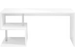 Schreibtisch HOME AFFAIRE "Esse, modernes Design", weiß (weiß hochglanz, weiß hochglanz), B:180cm H:77,5cm T:60cm, Tische, Schreibtisch, in verschiedenen Breiten, mit und ohne Monitoraufsatz, Made in Italy