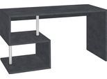 Schreibtisch HOME AFFAIRE "Esse, modernes Design", grau (schieferfarben, schieferfarben), B:140cm H:77,5cm T:60cm, Tische, Schreibtisch, in verschiedenen Breiten, mit und ohne Monitoraufsatz, Made in Italy