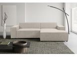 Ecksofa WERK2 "Trento 268 x 163 cm modern und bequem", beige, B:268cm H:70cm T:163cm, 100% Polyester, Sofas, Ecksofa, Chenille, L-Form