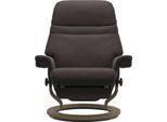 Relaxsessel STRESSLESS "Sunrise", braun (chocolate paloma), B:79cm H:103cm T:78cm, Leder BATICK: BATICK ist ein leicht korrigiertes, durchgefärbtes und genarbtes Möbelleder, bei dem die meisten Unebenheiten und Spuren in der Regel entfernt wurden.;Leder PALOMA: PALOMA ist ein durchgefärbtes Semianilin-Möbelleder mit natürlicher Narbung.;ROHLEDER Stoff Q2 FARON: Ein fester zuverlässiger Bouclé mit