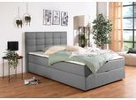 Boxbett HOME AFFAIRE "Ovalo auch in Überlänge erhältlich", grau, B:154cm L:230cm, Komplettbetten, Boxbett, wahlweise mit Bettkasten, in H2, H3 & H4 erhältlich
