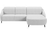 Ecksofa SIT & MORE "Blues L-Form", silber, B:271cm H:93cm T:191cm, 100% Polyester, Sofas, Ecksofa, wahlweise mit Klapptisch und USB