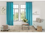 Vorhang OTTO HOME "Parry" Gr. 3, blau (aquablau), B:140cm H:225cm, Polyester, Recyceltes Material, Gardinen, Vorhang, 2-er Set, blickdicht, monochrom, basic