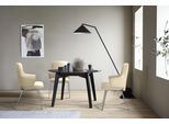 Polsterstuhl STRESSLESS "Laurel", beige (vanilla paloma, chrom glänzend), B:58cm H:92cm T:59cm, Leder PALOMA: PALOMA ist ein durchgefärbtes Semianilin-Möbelleder mit natürlicher Narbung., Stühle, Polsterstuhl, Low Back mit Armlehne, Größe L, mit Beinen aus Stahl in Chrom glänzend