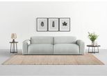 Big-Sofa TRENDMANUFAKTUR "Braga, mit hochwertigem Kaltschaum, Megasofa, in Cord erhältlich", silber, B:254cm H:72cm T:107cm, 100% Polyester, Sofas, Big-Sofa, modernes Big-Sofa, Couch mit hohem Sitzkomfort, 254/72/107 cm (B/H/T)