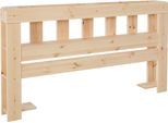Kopfteil OTTO HOME "ALASCO " Made in Europe, FSC zertifiziertes Massivholz", beige (natur), B:161cm H:90cm T:19cm, Massivholz, Polsterauflagen, Kopfteil, für Palettenbett Alasco, aus Massivholz, mit 7 offenen Fächern