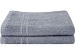 Handtücher DYCKHOFF "Kristall", grau (steingrau), B:50cm L:100cm, Frottier, Obermaterial: 100% Baumwolle, Handtücher, Handtücher, mit Bordüren