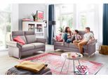 Polstergarnitur HOME AFFAIRE "Mailand", grau (hellgrau), H:103cm T:89cm, 100% Polyester, Sitzmöbel-Sets, Polstergarnitur, Set: 3-Sitzer, 2-Sitzer und Sessel, wahlweise mit Move-Funktion