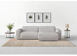 Ecksofa TRENDMANUFAKTUR "Braga, mit hochwertigem Kaltschaum, L-Form, in Cord erhältlich", silber, B:255cm H:72cm T:160cm, 92% Polyester, 8% Nylon, Sofas, Ecksofa, modernes Sofa, Couch mit hohem Sitzkomfort, 255/72/160 cm (B/H/T)