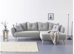 Ecksofa HOME AFFAIRE "Baggio formschöne Polsterecke, bequem, Breite 277cm, L-Form", grau, B:277cm H:80cm T:162cm, Sofas, Ecksofa, Zierkissen inklusive