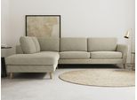 Ecksofa HOME AFFAIRE "MARSEILLE 278/202 cm, L-Form, Ottom. rechts/links, verschiedene Bezüge", braun (cappuccino), B:278cm H:88cm T:202cm, Webstoff (100% Polyester);Struktur fein (58% Polyester, 22% Polypropylen);Filzoptik (100% Polyester), Sofas, Ecksofa, Massivholzbeine Eiche, Landhausstil, Wellenunterfederung