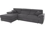 Ecksofa DOMO COLLECTION "Mira, inklusive Kopfteilverstellung für mehr Wohlfühlkomfort, L-Form", braun (espresso), B:271cm H:78cm T:167cm, Zierkissen: Entsprechend jeweiligem Bezug.;Struktur (100% Polyester);Struktur fein (100% Polyester);Luxus-Microfaser (92% Polyester, 8% Nylon), Sofas, Ecksofa, wahlweise mit Bettfunktion und Bettkasten, elegant und modern