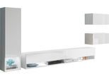 Wohnwand HOME AFFAIRE "Amadeo", weiß (weiß, weiß), B:290cm H:130cm T:31cm, Kastenmöbel-Sets, Wohnwand