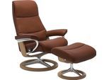 Fußhocker STRESSLESS "View", braun (copper paloma), B:57cm H:43cm T:47cm, Leder BATICK: BATICK ist ein leicht korrigiertes, durchgefärbtes und genarbtes Möbelleder, bei dem die meisten Unebenheiten und Spuren in der Regel entfernt wurden.;Leder PALOMA: PALOMA ist ein durchgefärbtes Semianilin-Möbelleder mit natürlicher Narbung.;ROHLEDER Stoff Q2 FARON: Ein fester zuverlässiger Bouclé mit einem str