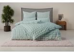 Bettwäsche OTTO HOME "Eemil", jade, B/L: 155cm x 220cm, 1 Stk., 1 Stk., Renforcé, B/L: 80cm x 80cm, 2 Stk., Renforcé, Obermaterial: 100% Baumwolle, Bettwäsche, Bettwäsche, karierte Bettwäsche, 100% Baumwolle, ab Gr. 135x200 cm