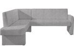 Eckbank HOME AFFAIRE "Umag", grau (hellgrau (capulet 4003)), B:210cm H:89cm T:160cm, Holzwerkstoff, Massivholz, Polyester, Sitzbänke, Eckbank, Sitz und Rücken gepolstert, verschiedene Qualitäten