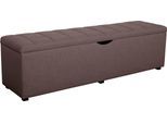Hockerbank HOME AFFAIRE "Checked", braun, B:120cm H:42cm T:40cm, Struktur fein (100% Polyester) für Bett Classico, Piazza, Premium und Vega;Struktur (100% Polyester) für Bett Crato und Lucina;Struktur (60% Baumwolle, 40% Leinen) für Bett Kiss;Kunstleder für Bett Natura;Struktur (100% Polyester) für Bett Nordica, Hocker, Hockerbank, mit Stauraum, Breite 120 cm und 160 cm, als Bettbank geeignet