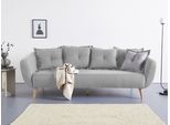 3-Sitzer HOME AFFAIRE "Baggio modern und romantisches Design, bequem", grau, B:236cm H:80cm T:103cm, Sofas, 3-Sitzer, Zierkissen inklusive
