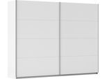Schwebetürenschrank OTTO HOME "Kleiderschrank Schrank Garderobe Schlafzimmerschrank THANOS", weiß (alpinweiß), B:271cm H:229cm T:62cm, Holzwerkstoff, Schränke, Schwebetürenschrank, Optional mit Spiegel, Metall-Griffleisten alufarben MADE IN GERMANY