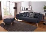 3-Sitzer HOME AFFAIRE "Baggio modern und romantisches Design, bequem", blau (dunkelblau), B:236cm H:80cm T:103cm, Sofas, 3-Sitzer, Zierkissen inklusive