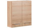 Hängeschrank WELLTIME "Portofino", braun (buchefarben), B:60cm H:64cm T:20cm, Holzwerkstoff, Melamin, Schränke, Hängeschrank