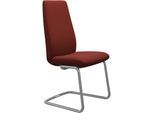 Polsterstuhl STRESSLESS "Laurel", rot (rot dinamica, chrom glänzend), B:53cm H:105cm T:60cm, Microfaser DINAMICA (88% Polyester, 12% Polyurethan), Stühle, Polsterstuhl, High Back, Größe L, mit Beinen aus Stahl in Chrom glänzend