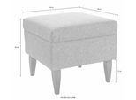 Hocker HOME AFFAIRE "Asino", grau, B:48cm H:40cm T:48cm, Struktur (100% Polyester);Struktur/Blume (100% Polyester), Hocker, Hocker