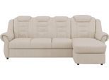 Ecksofa HOME AFFAIRE "Boston L-Form", beige, B:262cm H:102cm T:165cm, 100% Polyester, Sofas, Ecksofa, mit hoher Rückenlehne, wahlweise mit Bettfunktion