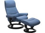 Relaxsessel STRESSLESS "View", blau (lazuli blau), B:78cm H:105cm T:78cm, Leder BATICK: BATICK ist ein leicht korrigiertes, durchgefärbtes und genarbtes Möbelleder, bei dem die meisten Unebenheiten und Spuren in der Regel entfernt wurden.;Leder PALOMA: PALOMA ist ein durchgefärbtes Semianilin-Möbelleder mit natürlicher Narbung.;ROHLEDER Stoff Q2 FARON: Ein fester zuverlässiger Bouclé mit einem str