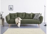 3-Sitzer HOME AFFAIRE "Baggio modern und romantisches Design, bequem", grün, B:236cm H:80cm T:103cm, Sofas, 3-Sitzer, Zierkissen inklusive