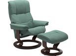 Relaxsessel STRESSLESS "Mayfair", grün (aqua grün paloma), B:79cm H:101cm T:73cm, Leder BATICK: BATICK ist ein leicht korrigiertes, durchgefärbtes und genarbtes Möbelleder, bei dem die meisten Unebenheiten und Spuren in der Regel entfernt wurden.;Leder PALOMA: PALOMA ist ein durchgefärbtes Semianilin-Möbelleder mit natürlicher Narbung.;ROHLEDER Stoff Q2 FARON: Ein fester zuverlässiger Bouclé mit e