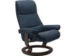 Relaxsessel STRESSLESS "View", blau (oxford blau paloma), B:78cm H:105cm T:78cm, Leder BATICK: BATICK ist ein leicht korrigiertes, durchgefärbtes und genarbtes Möbelleder, bei dem die meisten Unebenheiten und Spuren in der Regel entfernt wurden.;Leder PALOMA: PALOMA ist ein durchgefärbtes Semianilin-Möbelleder mit natürlicher Narbung.;ROHLEDER Stoff Q2 FARON: Ein fester zuverlässiger Bouclé mit ei