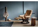 Relaxsessel STRESSLESS "Mayfair", braun (almond paloma), B:88cm H:102cm T:76cm, Leder BATICK: BATICK ist ein leicht korrigiertes, durchgefärbtes und genarbtes Möbelleder, bei dem die meisten Unebenheiten und Spuren in der Regel entfernt wurden.;Leder PALOMA: PALOMA ist ein durchgefärbtes Semianilin-Möbelleder mit natürlicher Narbung.;ROHLEDER Stoff Q2 FARON: Ein fester zuverlässiger Bouclé mit ein