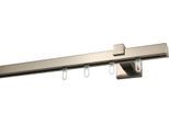 Gardinenstange GARESA "Nora", silber (edelstahlfarben), L:520cm Ø:20mm, Aluminium, Gardinenstangen, Gardinenstange, Vorhanggarnitur, einfache Montage an die Wand, verlängerbar, Kappe